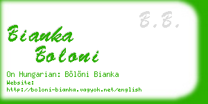 bianka boloni business card